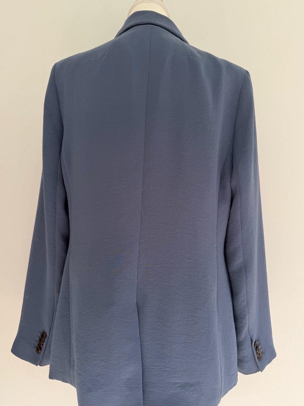 Madewell Rosedale Crepe Blazer Blue Double Breasted Career Jacket Size 10 - Picture 6 of 8